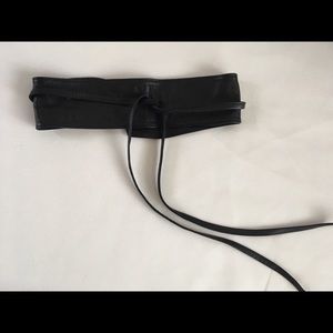 Garnet Hill Genuine Italian Leather Wrap Belt